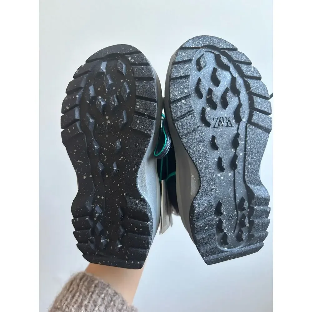 NWT Zara TECHNICAL BOOTS LIMITED EDITION GRAY Toddler Size 8